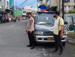Polsek Binjai Kota rutin melaksanakan patroli R4 serta memberikan himbauan mengenai prokes kepada masyarakat