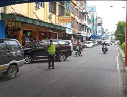 Polsek Binjai Kota rutin melaksanakan patroli R4 serta memberikan himbauan mengenai protokol kesehatan serta menerapkan 5M kepada masyarakat
