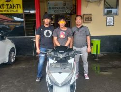 ALASAN AMBIL UANG DI ATM, GELAPKAN SEPEDA MOTOR, SEORANG LAKI2 DIAMANKAN SAT RESKRIM POLRES BINJAI
