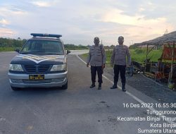 POLSEK BINJAI TIMUR POLRES BINJAI TINGKATKAN PATROLI ANTISIPASI BALAP LIAR