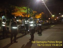 JAGA KAMTIBMAS, SAT SAMAPTA PORLES BINJAI GIATKAN PATROLI HARKAMTIBMAS