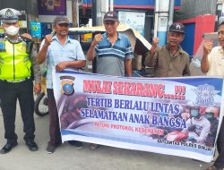 UNIT DIKYASA SAT LANTAS POLRES BINJAI LAKUKAN PENYULUHAN GIAT PENLING – PENLUH MEWUJUDKAN KAMSELTIBCAR LANTAS YANG AMAN KONDUSIF