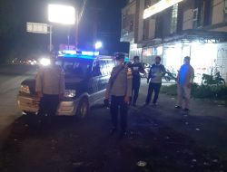 ANTISIPASI GANGGUAN KAMTIBMAS, UNIT SAMAPTA POLSEK BINJAI UTARA INTENSIFKAN PATROLI MALAM HARI
