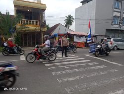 STRONG POINT POS PADAT PAGI HADIR DITENGAH MASYARAKAT POLSEK BINJAI SELATAN BERI KENYAMANAN PENGGUNA JALAN RAYA