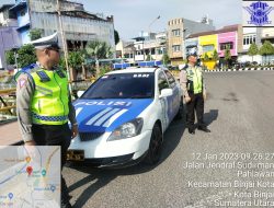PATROLI R-4 RUTIN SAT LANTAS POLRES BINJAI ANTISIPASI GUANTIBMAS