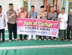 GELAR JUMAT CURHAT, WAKA POLRES POLRES BINJAI DENGARKAN KELUHAN MASYRAKAT