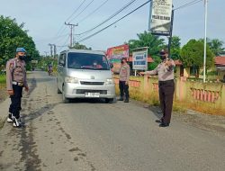 Oprasi Yustisi dilaksanakan Polsek Sei Bingai pencegahan virus covid-19 dan bagi masker secara gratis kepada masyarakat