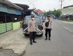 Patroli R4 yang dilaksanakan oleh Polsek Binjai Kota serta memberikan himbauan mengenai virus corona dan menerapkan prokes