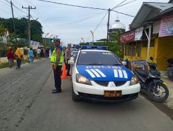 Sat lantas Polres Binjai rutin melaksanakan patroli guna antisipasi kemacetan serta KRYD dan memberi himbuan kepada warga agar tetap menjaga prokes