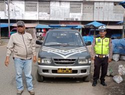 Patroli Roda empat yang dilaksanakan oleh Polsek Binjai Kota serta memberikan himbauan mengenai virus corona dan menerapkan prokes