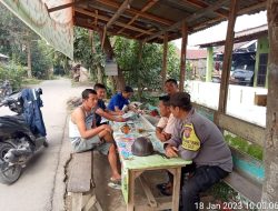 Bhabinkamtibmas Polsek Binjai barat laksanakan patroli dan menyambangi warga binaan serta menyampaikan pesan kamtibmas