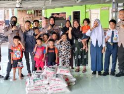PEDULI SESAMA, PERSONIL SAT BINMAS POLRES BINJAI SANTUNI ANAK YATIM  PIATU