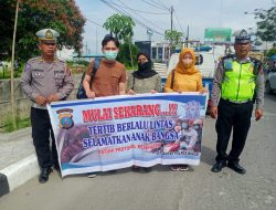 Sat Lantas Polres Binjai Unit Kamsel melaksanakan Kampanye keselamatan, penluh dan penling kepada masyarakat