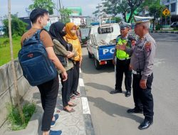 kegiatan rutin Sat Lantas Polres Binjai Unit Kamsel melaksanakan Kampanye keselamatan penling serta penluh kepada masyarakat