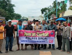 TAMPUNG KELUH KESAH PENGEMUDI ANGKOT DAN BETOR : POLRES BINJAI GELAR JUMAT CURHAT