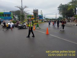PROGRAM “CAR FREE DAY”  SAT LANTAS POLRES BINJAI HADIR BERI RASA AMAN MASYARAKAT KOTA BINJAI