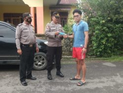 Program Giat Polsek Binjai Selatan laksanakan pemberian himbauan tentang Ops Yustisi cegah penambahan virus corona