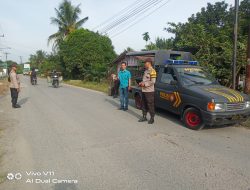 Pelaksanaan kegiatan himbauan pemerintah dilaksanakan dilaksanakan oleh Polsek Selesai menurunkan angka penyebaran virus covid-19 di tengah masyarakat