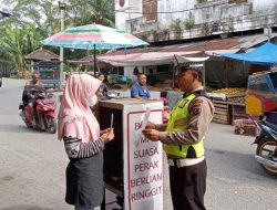 Polsek Binjai Kota laksanakan Patroli Roda 4 dan himbauan mengenai virus corona di Wilkum Polsek Binjai Kota