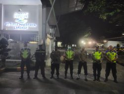 Giat malam hari patroli oleh Polsek Sei Bingai menyampaikan himbauan pencegahan covid-19 di Sekitar Wilkum Polsek Seibingai