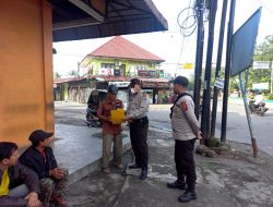 Polsek Binjai Kota Ops Yustisi laksanakan tentang Pencegahan Penyebaran Virus Covid-19 guna beri himbau kepada masyarakat supaya menerapkan prokes