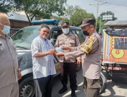 Giat Pers Polsek Binjai Selatan laksanakan pemberian himbauan tentang Ops Yustisi cegah penambahan virus corona
