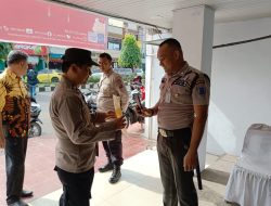 Giat rutin Pers Polsek Binjai Selatan dalam laksanakan pemberian himbauan tentang Ops Yustisi cegah penambahan virus corona