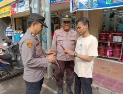 Polsek Binjai Kota laksanakan program Ops Yustisi laksanakan tentang Pencegahan Penyebaran Virus Covid-19 guna beri himbau kepada masyarakat agar tetap menerapkan prokes