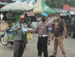 Polsek Binjai Timur laksanakan program Ops Yustisi serta melaksanakan upaya pencegahan Penyebaran virus corona