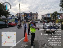 CAR FREE DAY, SATLANTAS POLRES BINJAI BERIKAN PENGAMANAN MAKSIMAL