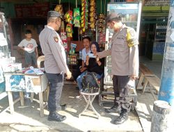 Pelaksanaan Kegiatan Polsek Selesai memberi himbauan pemerintah guna menurunkan angka penyebaran virus covid-19 di tengah masyarakat