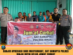 BANJIR APRESIASI DARI MASYARAKAT, SAT SAMAPTA POLRES BINJAI GELAR JUMAT CURHAT
