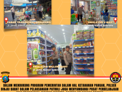 PATROLI POLSEK BINJAI BARAT CEK SWALAYAN PASTIKAN KELAYAKAN PRODUK