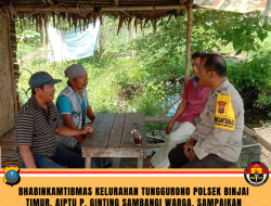 BHABINKAMTIBMAS KELURAHAN TUNGGURONO SAMBANGI WARGA BINAAN, SAMPAIKAN PESAN KAMTIBMAS