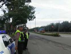 Program Sat Lantas Polres Binjai laksanakan program rutin antisipasi kemacetan serta menertibkan parkir di wilayah Hukum Polres Binjai