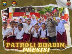 Bhabinkamtibmas Suka Ramai Patroli Keliling Sekolah Himbau Untuk Selalu Waspada