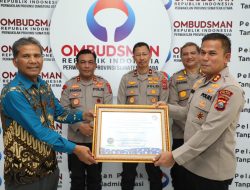 KAPOLRES BINJAI HADIRI PENGANUGRAHAN PREDIKAT KEPATUHAN TINGGI PELAYANAN PUBLIK DARI OMBUDSMAN