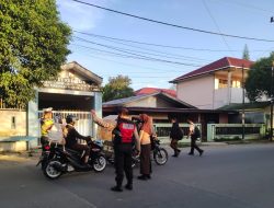 Unit Sat Samapta Polres Binjai laksanakan Giat pos padat pagi pemantauan arus lalin cegah terjadinya gangguan Kamtibcarlantas