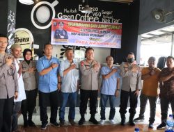 KAPOLRES BINJAI SILATURAHMI DAN JUMAT CURHAT BERSAMA PARA AWAK MEDIA