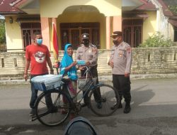 Program himbauan pemerintah dilaksanakan oleh Polsek Selesai guna menurunkan angka penyebaran virus covid 19 di tengah masyarakat serta bagi masker