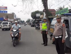 Pelaksanaan giat Polsek Binjai Kota Patroli R4 dan memberi himbauan mengenai virus corona di Wilkum Polsek Binjai Kota