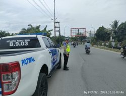 Program Sat lantas Polres Binjai rutin melaksanakan patroli guna antisipasi kemacetan serta KRYD dan memberi himbuan kepada warga agar tetap menjaga prokes