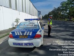 Pelaksanaan kegiatan patroli oleh Sat lantas Polres Binjai guna antisipasi kemacetan serta KRYD dan memberi himbuan kepada warga agar tetap menjaga prokes