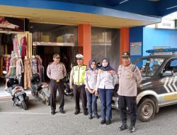 Patroli dialogis roda empat yang dilaksanakan oleh Polsek Binjai Kota serta memberikan himbauan mengenai virus covid-19 dan menerapkan prokes