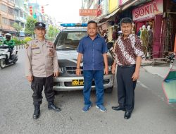 Patroli roda empat yang dilaksanakan oleh Polsek Binjai Kota serta memberikan himbauan mengenai virus covid-19 dan menerapkan prokes