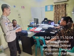 BHABINKAMTIBMAS DESA TANJUNG MERAHE SAMBANGI BALAI DESA, KOORDINASI KAMTIBMAS DENGAN PERANGKAT DESA