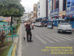 Pada pagi hari Sat Samapta Polres Binjai melaksanakan pos padat pagi guna memantau arus lalin cegah terjadinya gangguan Kamtibcarlantas