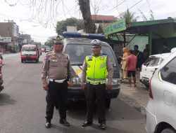Polsek Binjai selatan melaksanakan Patroli dengan kenderaan R4 antisipasi terhadap pelaku kejahatan yang meresahkan masyarakat