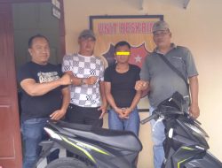 POLSEK BINJAI KOTA POLRES BINJAI AMANKAN TERDUGA PELAKU PENCURIAN SEPEDA MOTOR