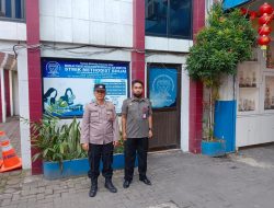 Pelaksanaan Polsek Binjai Kota melakukan Patroli Roda empat dan himbauan mengenai virus corona di Wilkum Polsek Binjai Kota